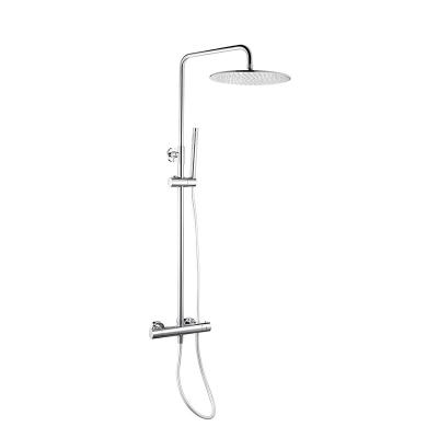 Round cool touch thermostatic shower set